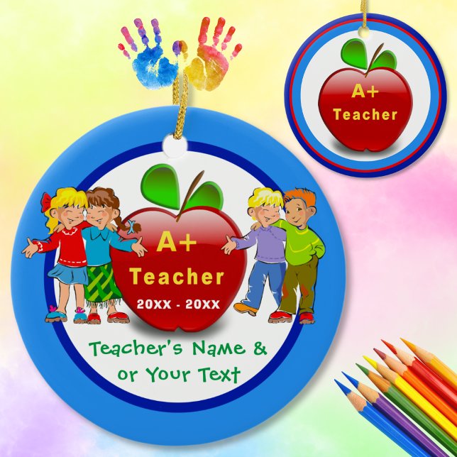 ornamentos de Professores de Dois Lados e Baratos  (Personalized teacher gifts. Teacher appreciation gifts. Teacher gift personalized. Thank You Teacher)