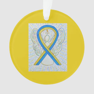 Ornamentos do Anjo da Fita de Consciência Azul e