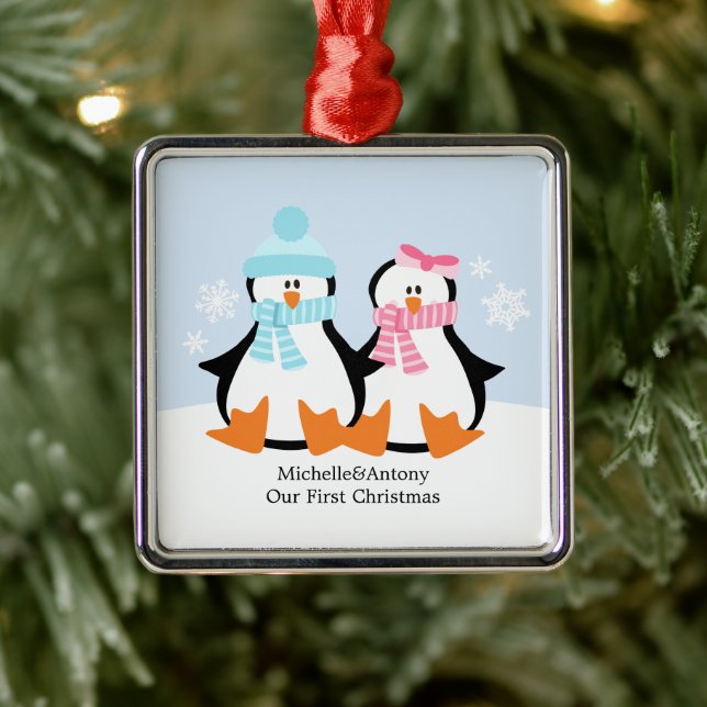 Ornamentos para Casais de pinguins (Árvore)