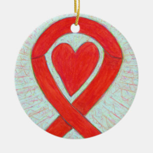 Ornamentos Personalizados da Fita de Sensibilizaçã