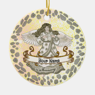 ornamentos personalizados de aniversário do Angel 