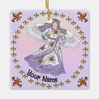 ornamentos personalizados de aniversário do Anjo d