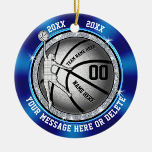 Ornamentos personalizados de basquete para meninas