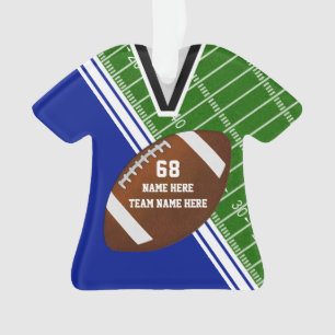 Ornamentos personalizados de futebol de Jersey, se