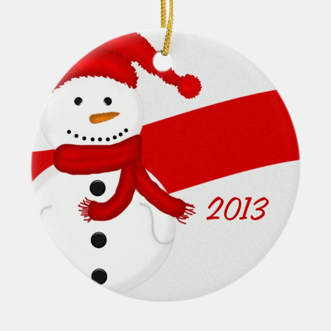 Ornamentos Personalizados de Snowman (Frente)