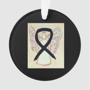 Ornamentos Personalizados do Anjo da Fita de Consc