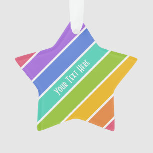 Ornamentos personalizados do Rainbow Colors