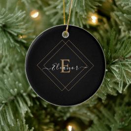Ornamentos Pretos Personalizados com Nome