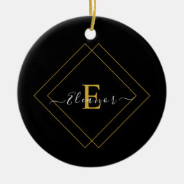 Ornamentos Pretos Personalizados com Nome