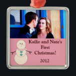 Ornamentos Rusticos Personalizados de Snowman<br><div class="desc">Personalize seu Enfeites de natal personalizado com seu nome e o ano! presente de Natal perfeito para qualquer membro da família ou amigo! Temos uma linha inteira dedicada a este design aqui na nossa loja zazzle sob a guia do menu *Comprar pela COLEÇÃO DE WEDDING para incluir convites (5x7), Etiquetas...</div>