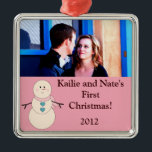 Ornamentos Rusticos Personalizados de Snowman<br><div class="desc">Personalize seu Enfeites de natal personalizado com seu nome e o ano! presente de Natal perfeito para qualquer membro da família ou amigo! Temos uma linha inteira dedicada a este design aqui na nossa loja zazzle sob a guia do menu *Comprar pela COLEÇÃO DE WEDDING para incluir convites (5x7), Etiquetas...</div>