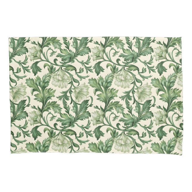 Ornate dark green acanthus leaves pattern (Frente-Esquerda)