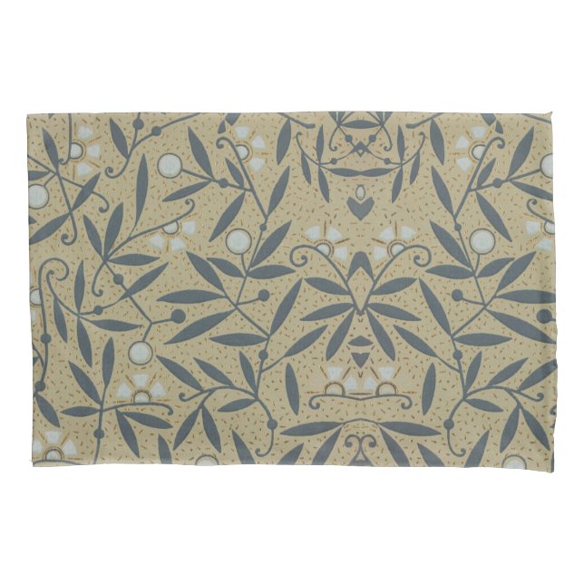 Ornate floral pattern with dark blue vines  (Frente-Esquerda)