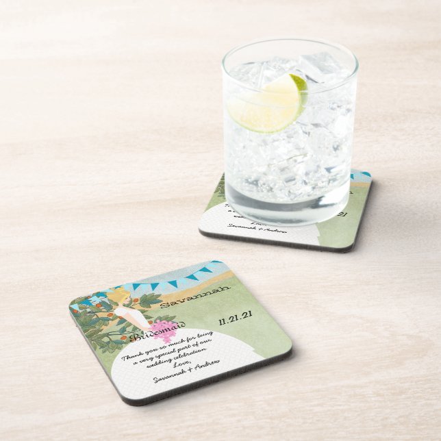 Orquard Buntings Blona Porta copos de Bridesmaid (Lado Direito)