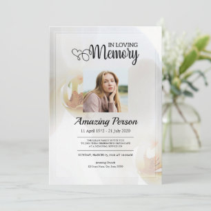 Orquídea branca Ordem funerária de serviço Convite