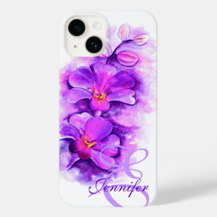 Orquídea brilhante nomeada arte roxa capas de