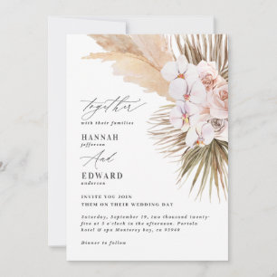 Orquídea de palmeira de erva-pampas orquídea russa