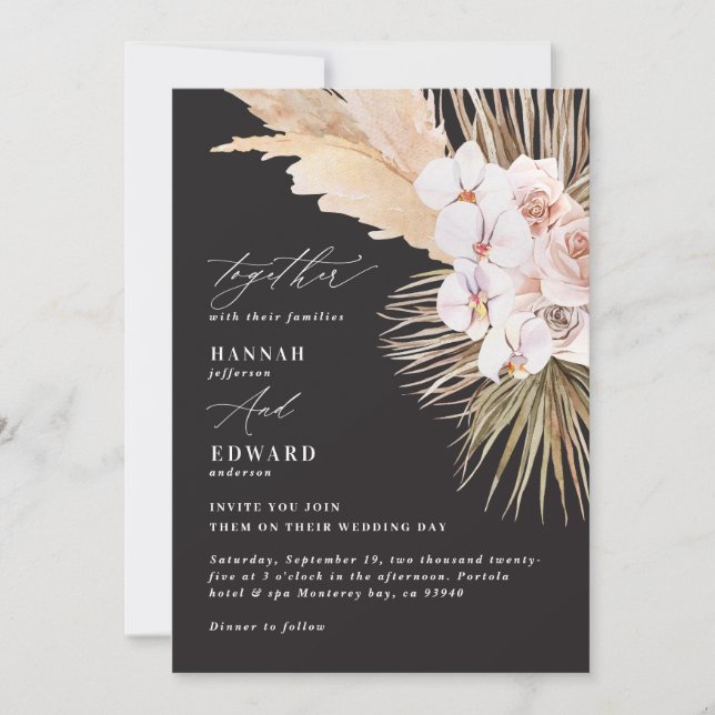 Orquídea de palmeira de erva-pampas orquídea russa (Frente)