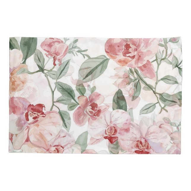 Orquídea Prado Aquarela Floral Rubor Botânico (Verso)