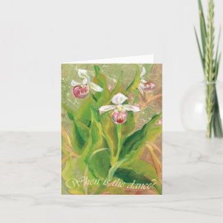Orquídea Quando é a dança? Cartão de Nota