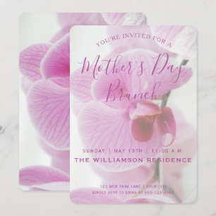 Orquídea Rosa  Convite para Dia de as mães Brunc