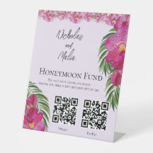 Orquídea Tropical Casamento QR Code Honeymoon Fund