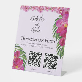 Orquídea Tropical Casamento QR Code Honeymoon Fund