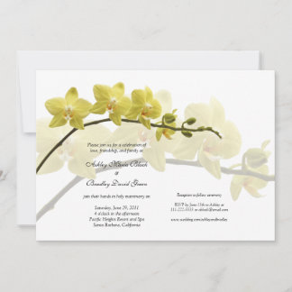 Orquídeas Amarelas Convite Personalizável Para Cas
