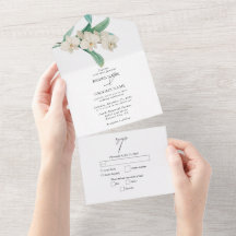 Orquídeas Brancas Florais Casamento Aquarela