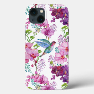 Orquídeas com beija-flor 