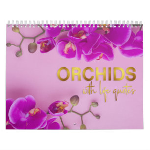Orquídeas com o Calendário de Parede de 2022