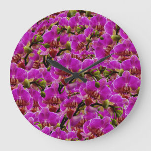 Orquídeas Dançantes Magenta, Relógio de Parede