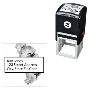 Orquídeas Devolvem o Carimbo de Borracha Autocolan