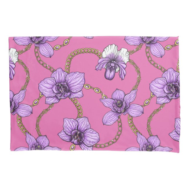 Orquídeas e correntes, violetas e rosa (Frente-Esquerda)