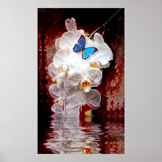 Orquídeas e Impressão da borboleta (Frente)