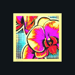 ORQUÍDEAS EM POP-ART - impressão em tela<br><div class="desc">Arte Digital de MARBA/2023 (Marcio Netto Baeta) com inteligência artificial, impressão em tela 75 x 75 cm. Orquídeas em POP-ART.</div>