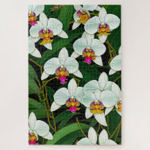 Orquídeas - Pintura 1014 - Quebra-cabeça de serra