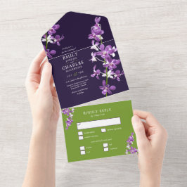Orquídeas Roxas, Casamento Elegante Moderno Tudo E