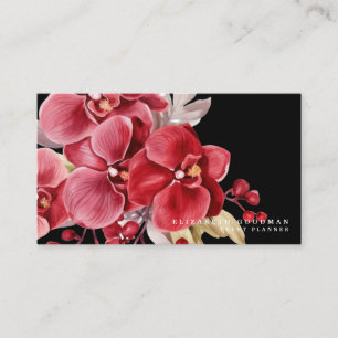 Orquídeas Vermelhas Clássicas Cartões de visitas P