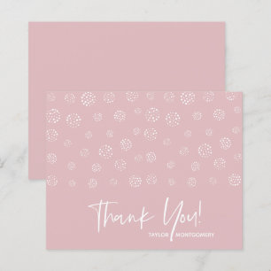 Ortografia Branca Dusty Rosa Obrigado Cartões