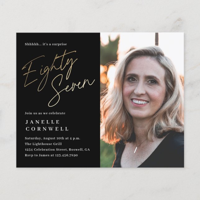 Ortografia orçamentária Black Dourado 87º aniversá (Frente)