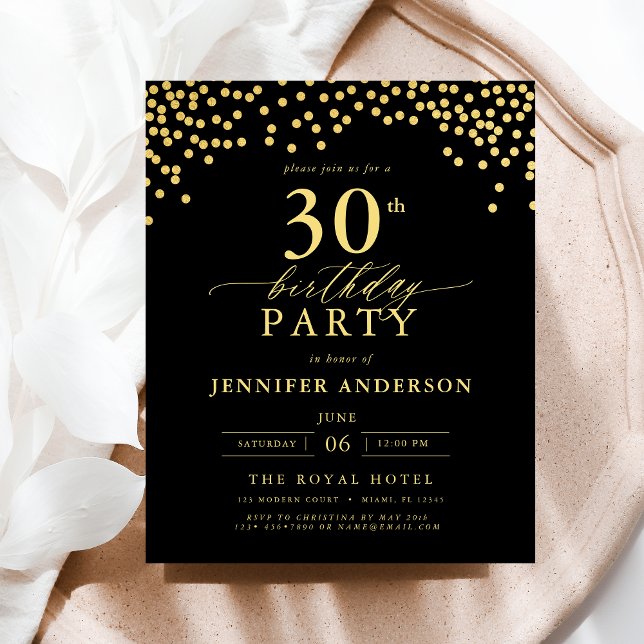 Ortografia Preta E Dourada Do Orçamento 3aniversár (Criador carregado)