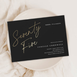 Ortografia Preta e Dourada do Orçamento 75º Convit