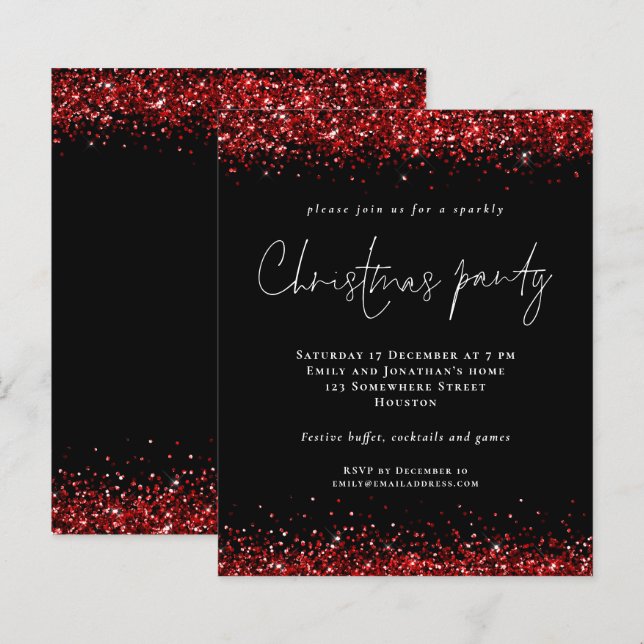 Ortografia Vermelha do Orçamento Festa de Natal Pr (Frente/Verso)