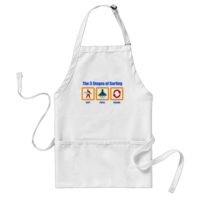 Os 3 palcos do avental surfando (Frente)