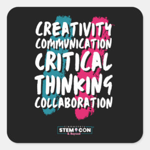 Os 4 C do adesivo quadrado STEM