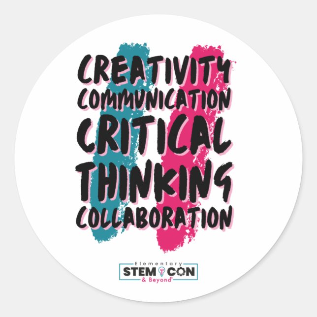 Os 4 C do adesivo redondo STEM (Frente)