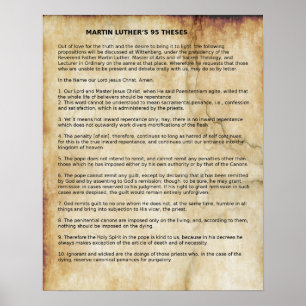 Os 95 Teses MARTIN LUTHER poster