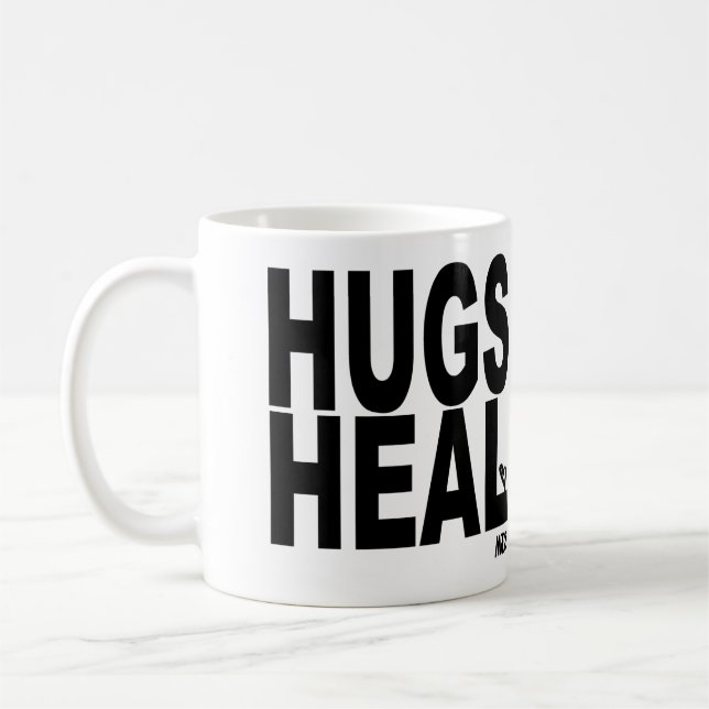 Os ABRAÇOS CURAM a caneca de café (Esquerda)