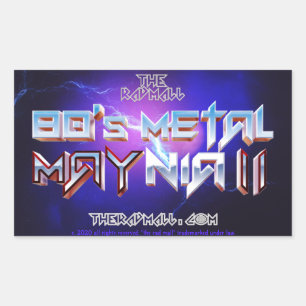 Os adesivos "anos 80 Metal Maynia II" do shopping